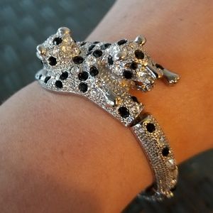 Cookie Lee Double Cheetah Stretch Bangle